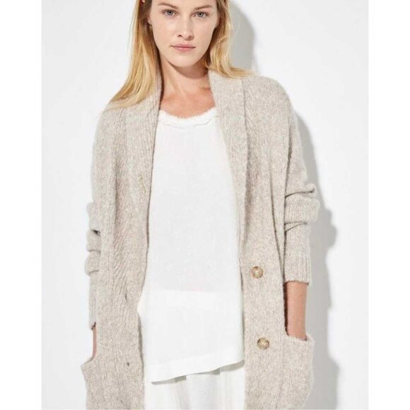 Raquel Allegra Baby Alpaca Seeing Eye Embroidered Cardigan - Picture 3 of 12